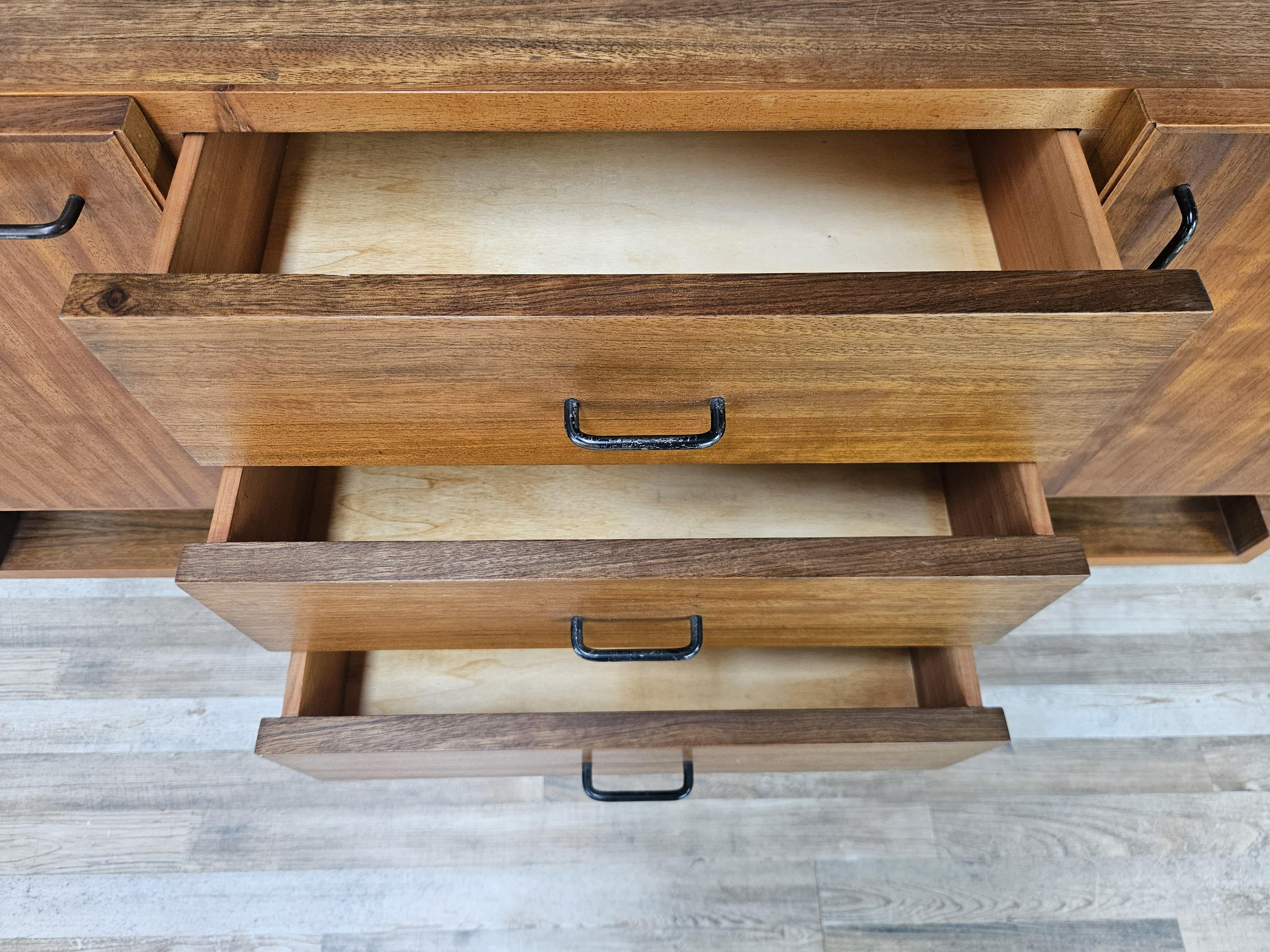 Teak sideboard with iron frame, 1960s For Sale 6