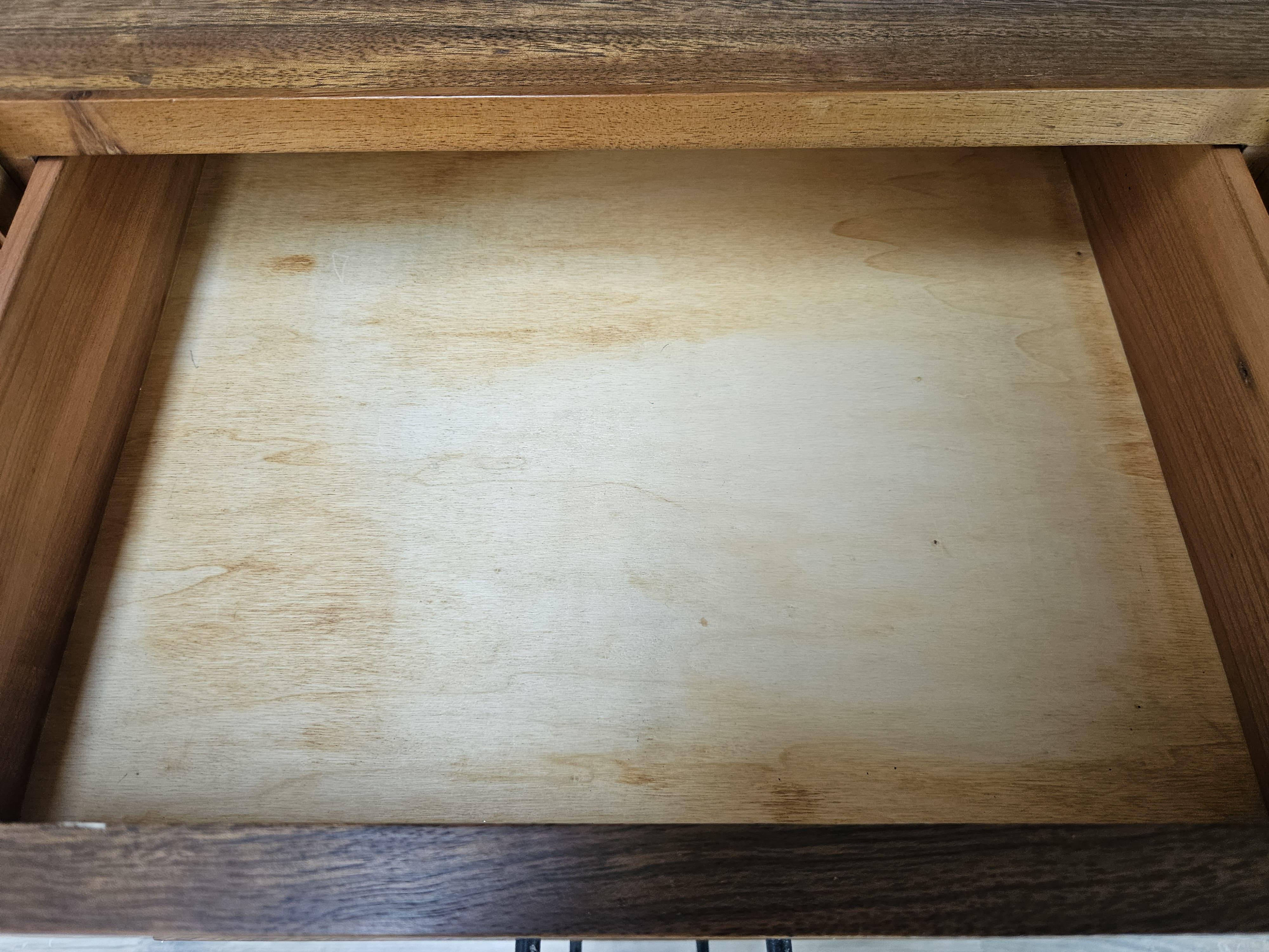 Teak sideboard with iron frame, 1960s For Sale 7