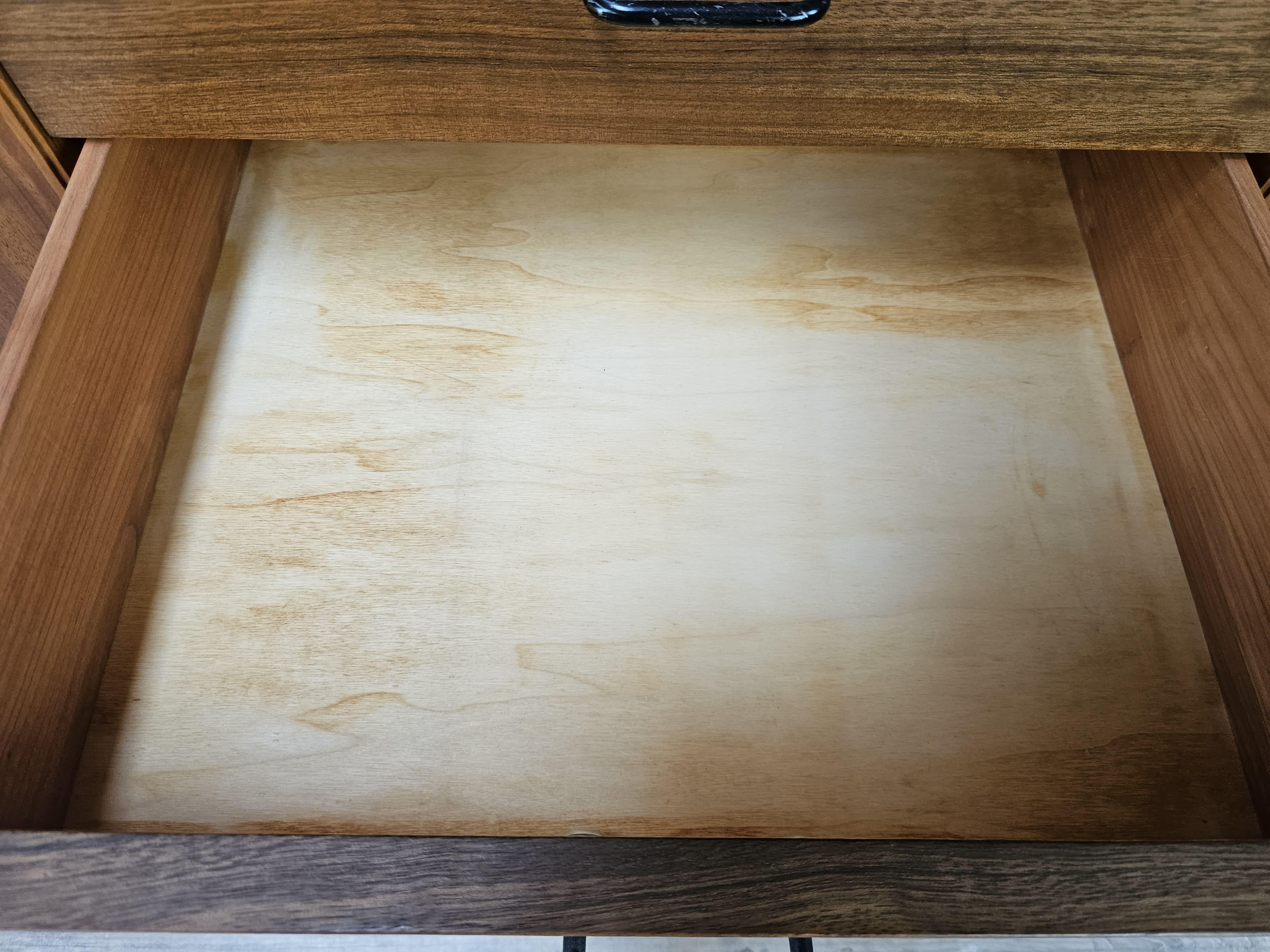 Teak sideboard with iron frame, 1960s For Sale 9
