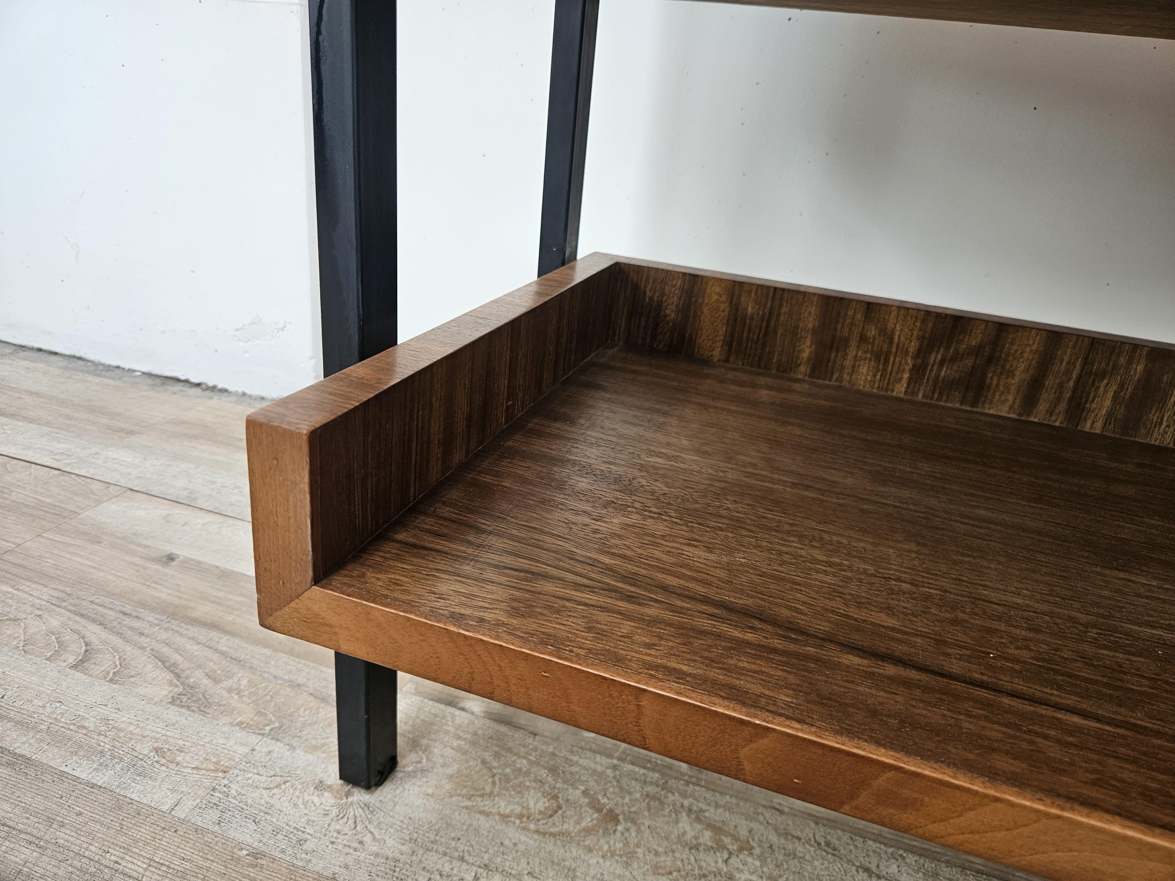 Teak sideboard with iron frame, 1960s For Sale 10