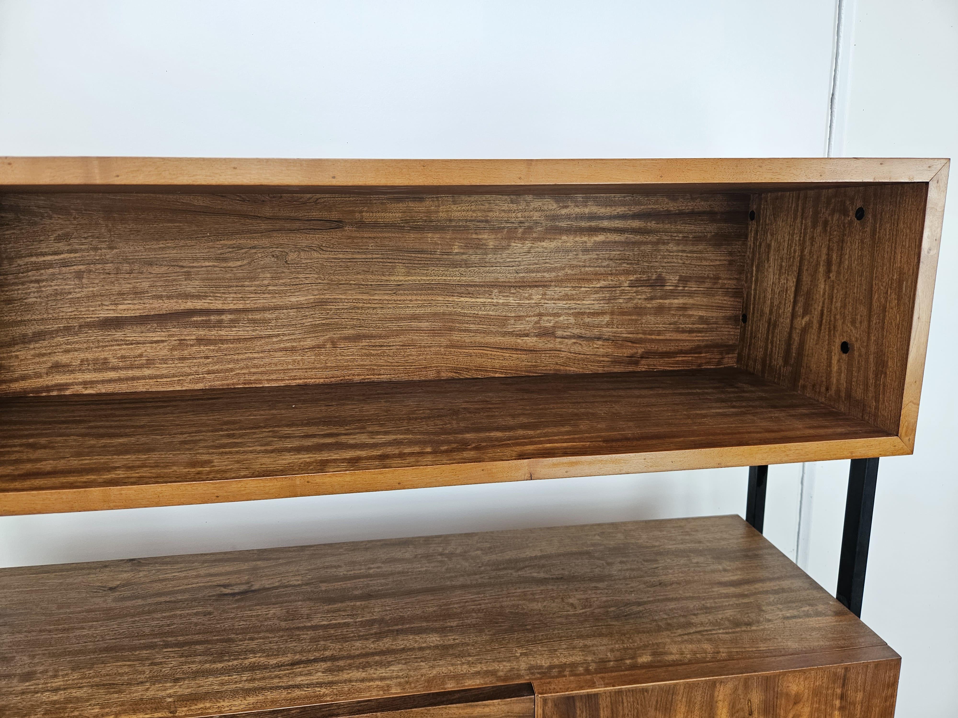 Mid-20th Century Teak sideboard with iron frame, 1960s For Sale