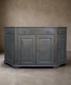 Painted Italian sideboard with four doors, 19th century, painted enfilade