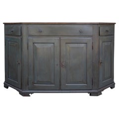 Painted Italian sideboard with four doors, 19th century, painted enfilade