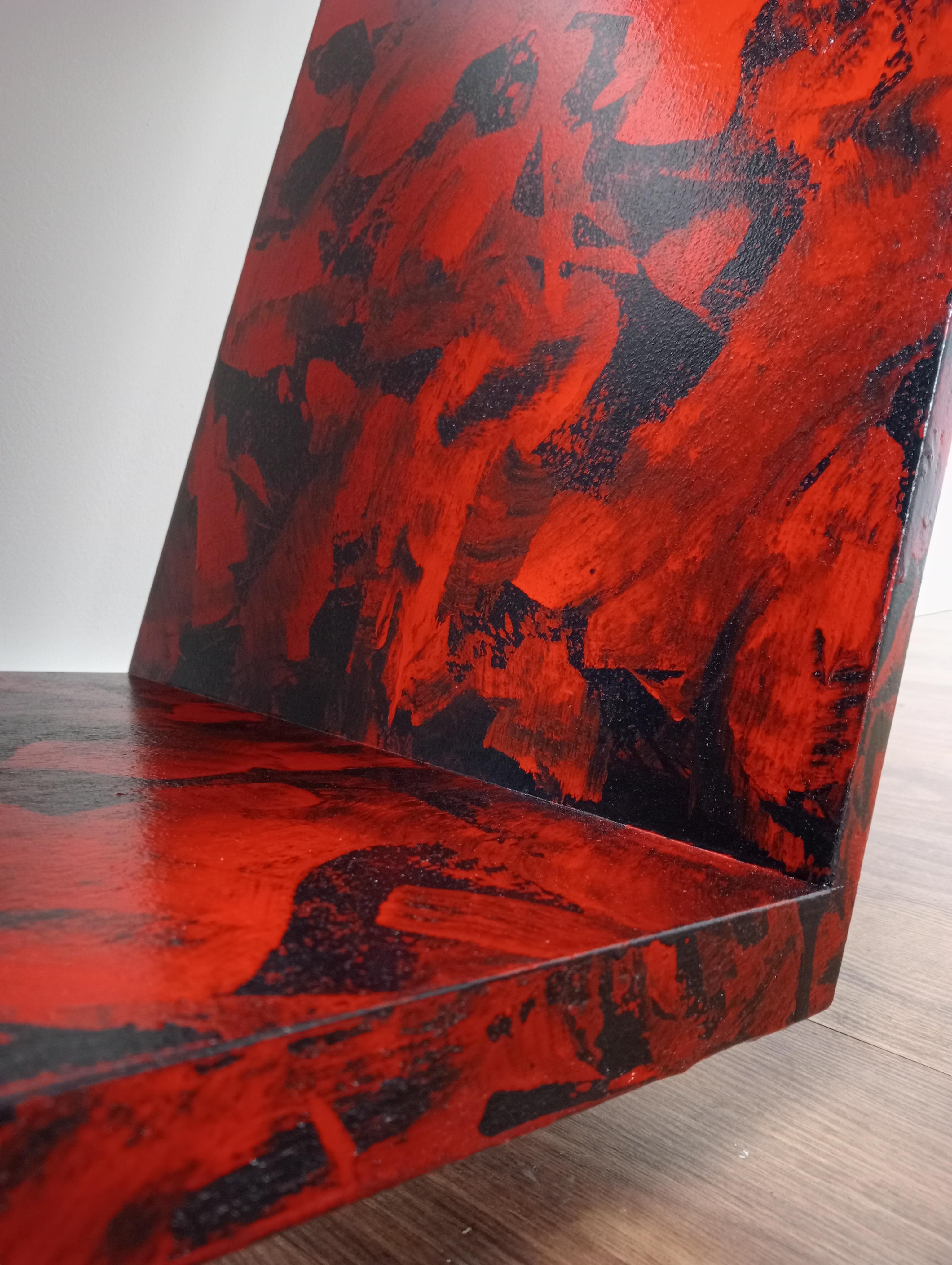 Anrichte Jan Italienisches Design Moderne Handgefertigte Holz- und Harzskulptur (Zeitgenössisch) im Angebot