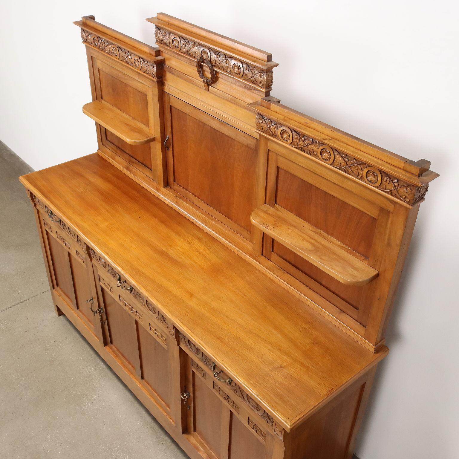 Credenza Liberty in Ciliegio Italia Fine XIX Secolo 4