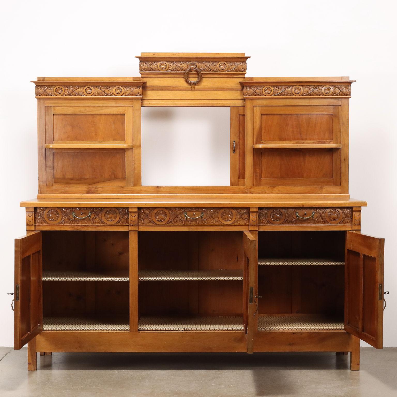 Altro Credenza Liberty in Ciliegio Italia Fine XIX Secolo