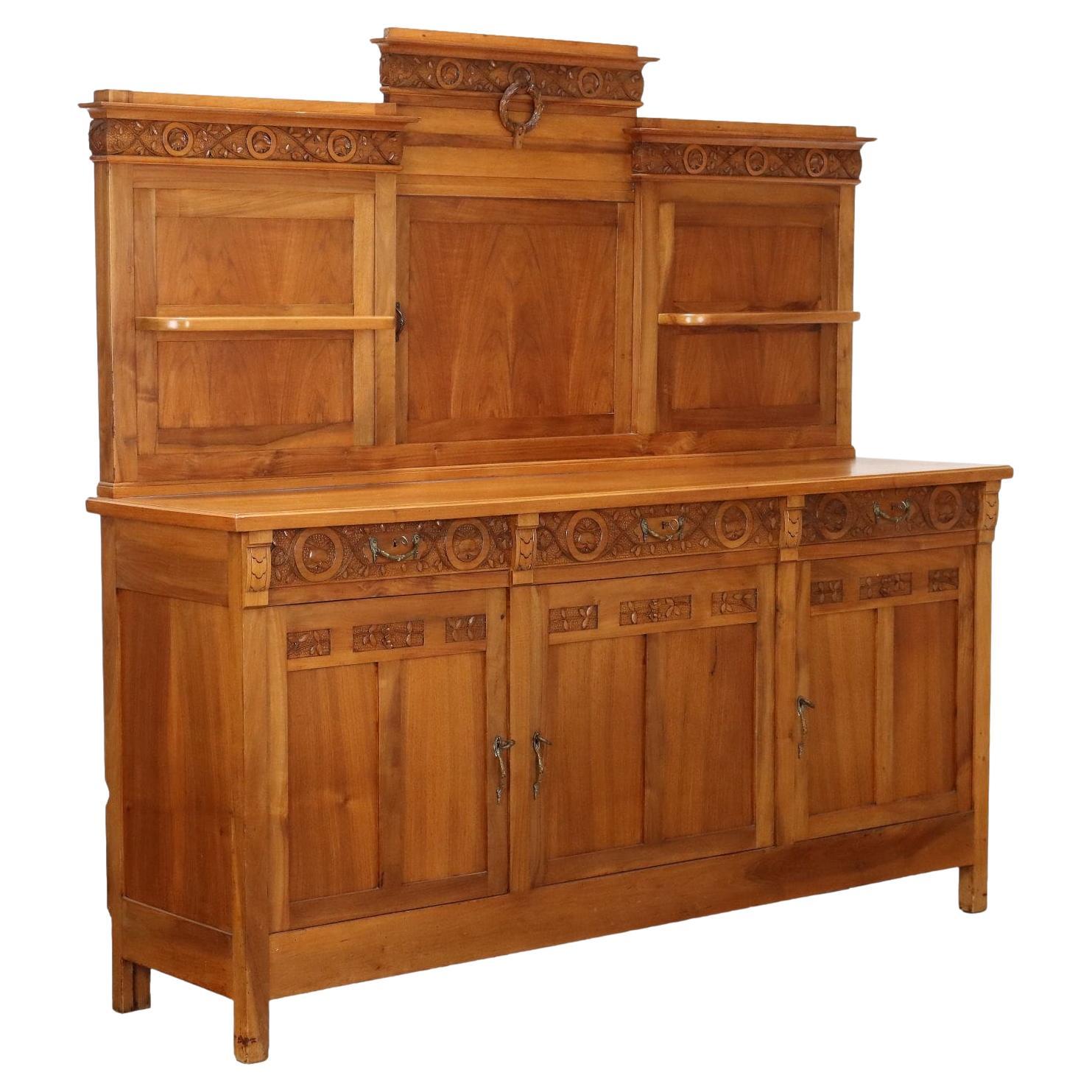 Credenza Liberty in Ciliegio Italia Fine XIX Secolo