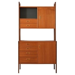 Vintage teak sideboard-bookcase