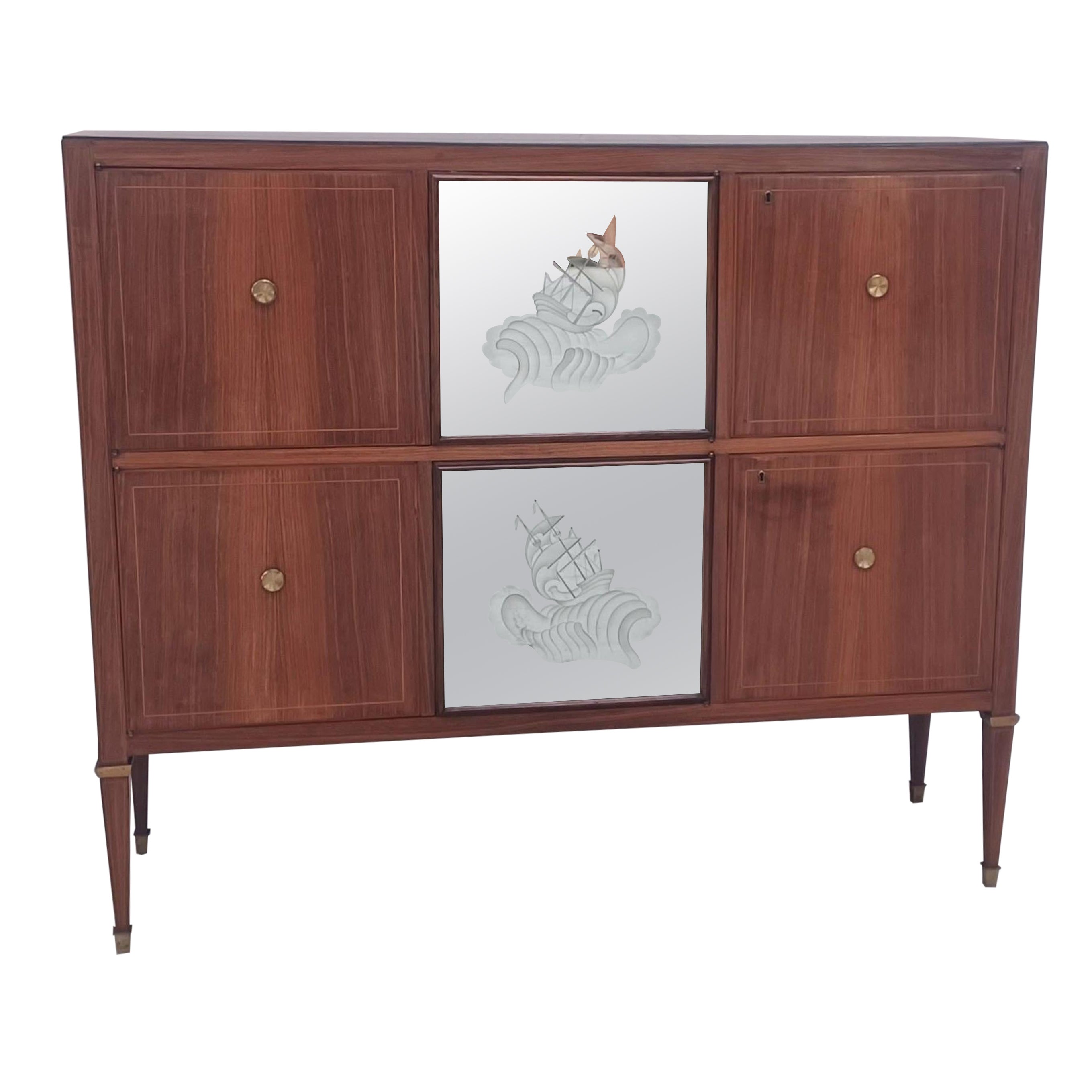 credenza mobile bar Paolo Buffa in vendita