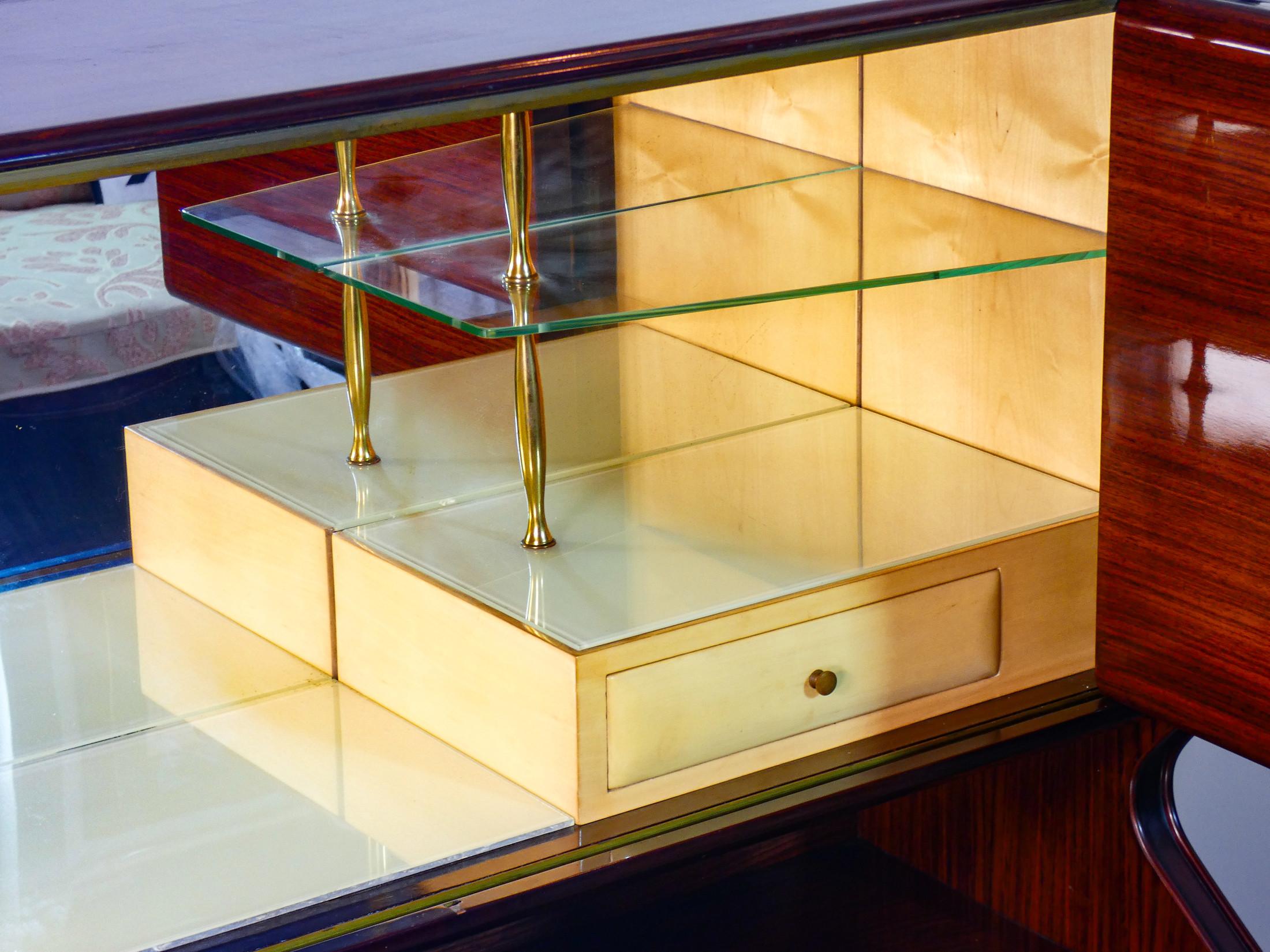 Crédence, buffet de bar mobile, design Osvaldo BORSANI. Italia, 50 ans en vente 6