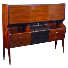 Credenza, mobile bar sideboard, design Osvaldo BORSANI. Italia, Anni 50