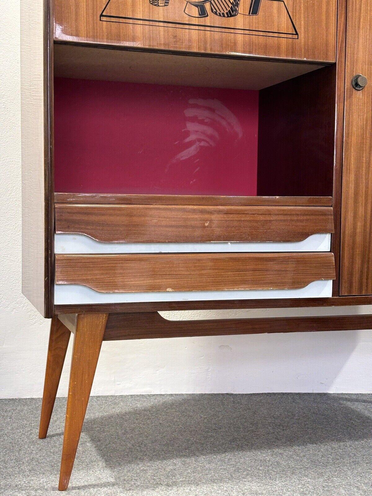 Danish Sideboard Bar Cabinet Scandinavian Style Mid-Century Design Modernism 1950's For Sale