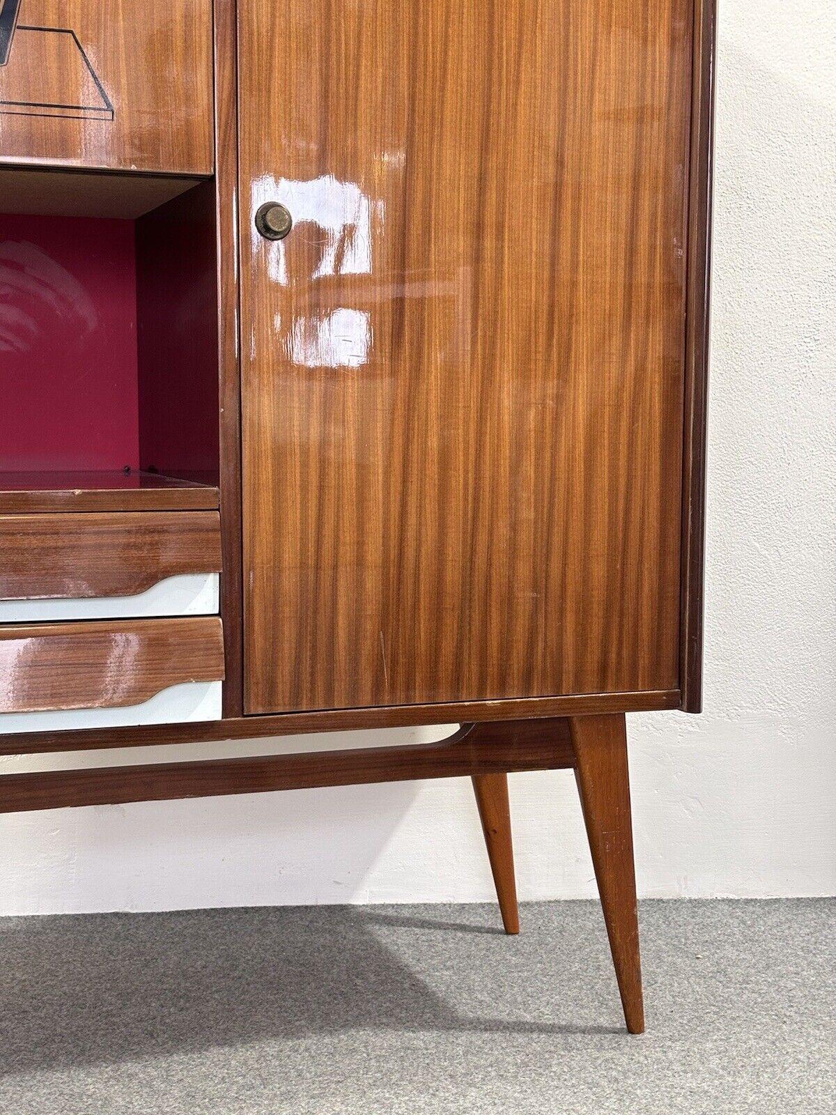 Sideboard Bar Cabinet Scandinavian Style Mid-Century Design Modernism 1950's In Good Condition For Sale In Taranto, IT