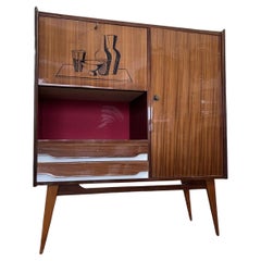 Vintage Sideboard Bar Cabinet Scandinavian Style Mid-Century Design Modernism 1950's