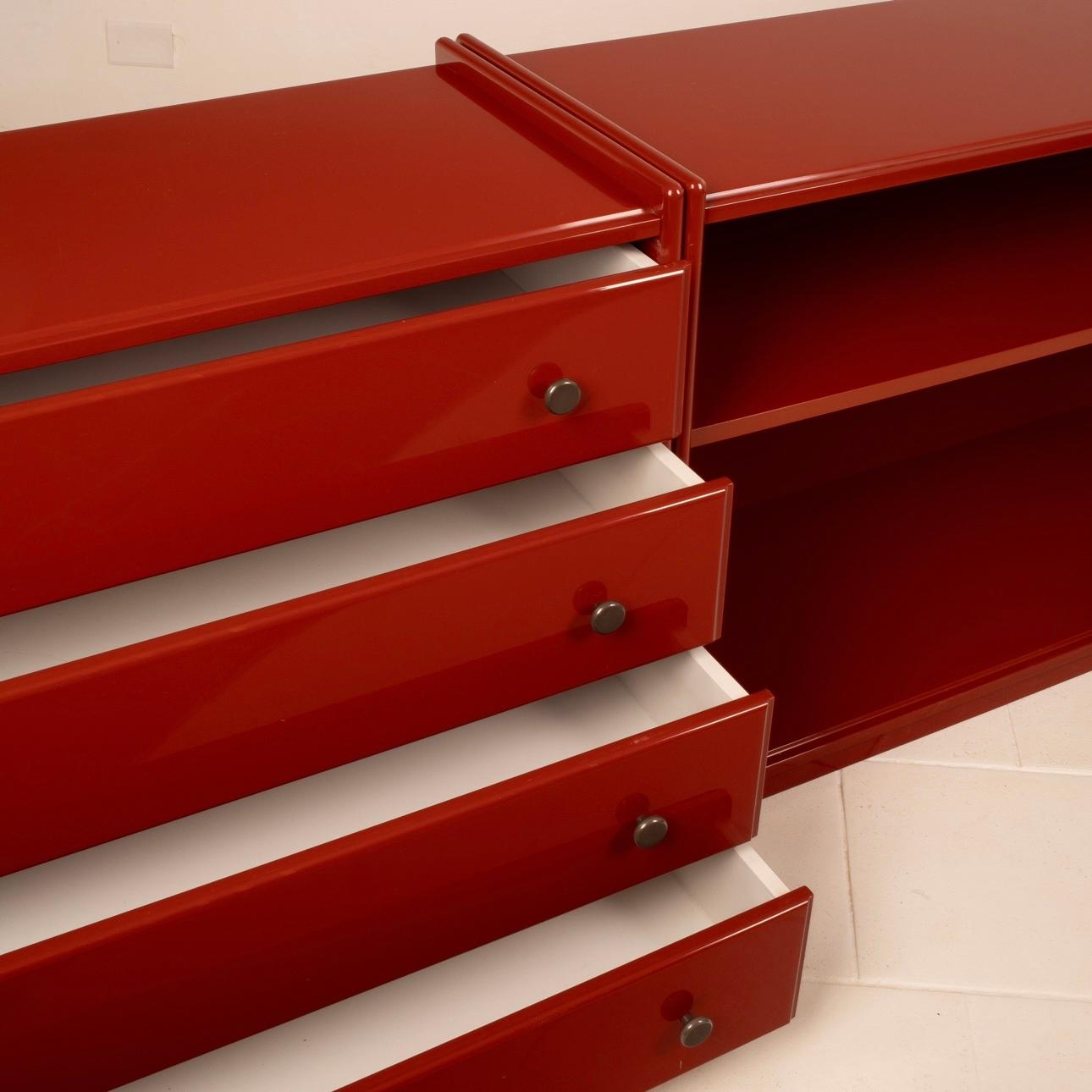 Credenza Modulare in Legno Laccato di Kazuhide Takahama per B&B Italia 4