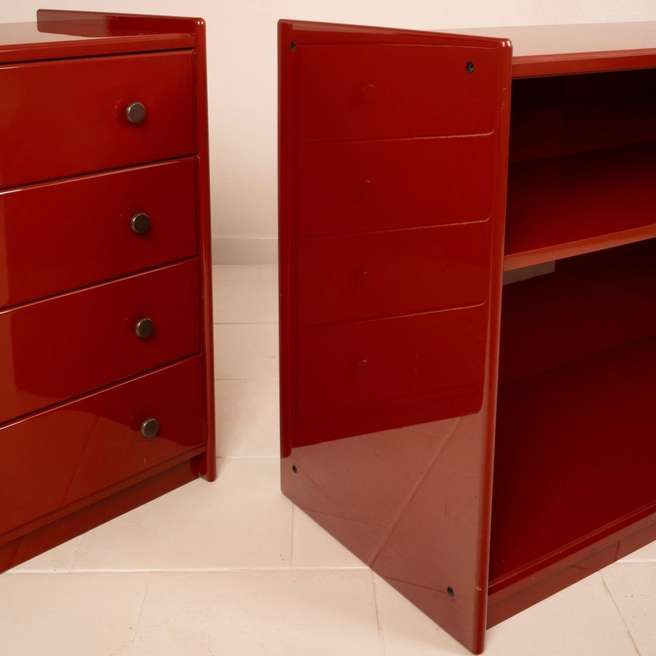 Credenza Modulare in Legno Laccato di Kazuhide Takahama per B&B Italia 6