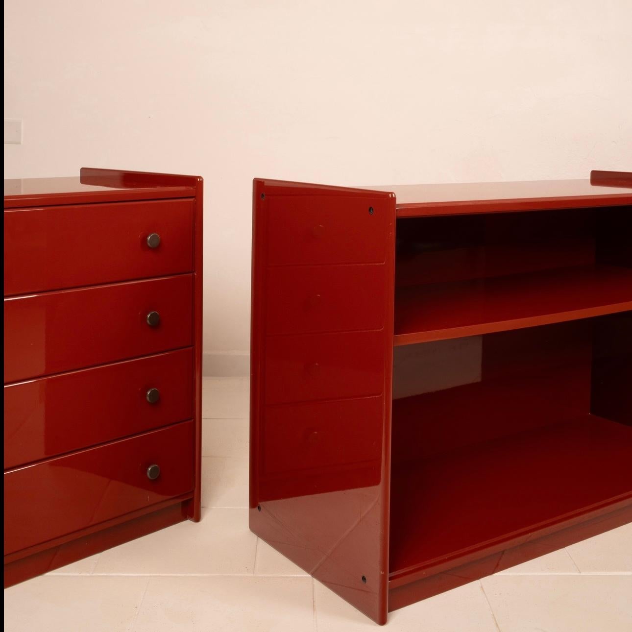 Credenza Modulare in Legno Laccato di Kazuhide Takahama per B&B Italia 7