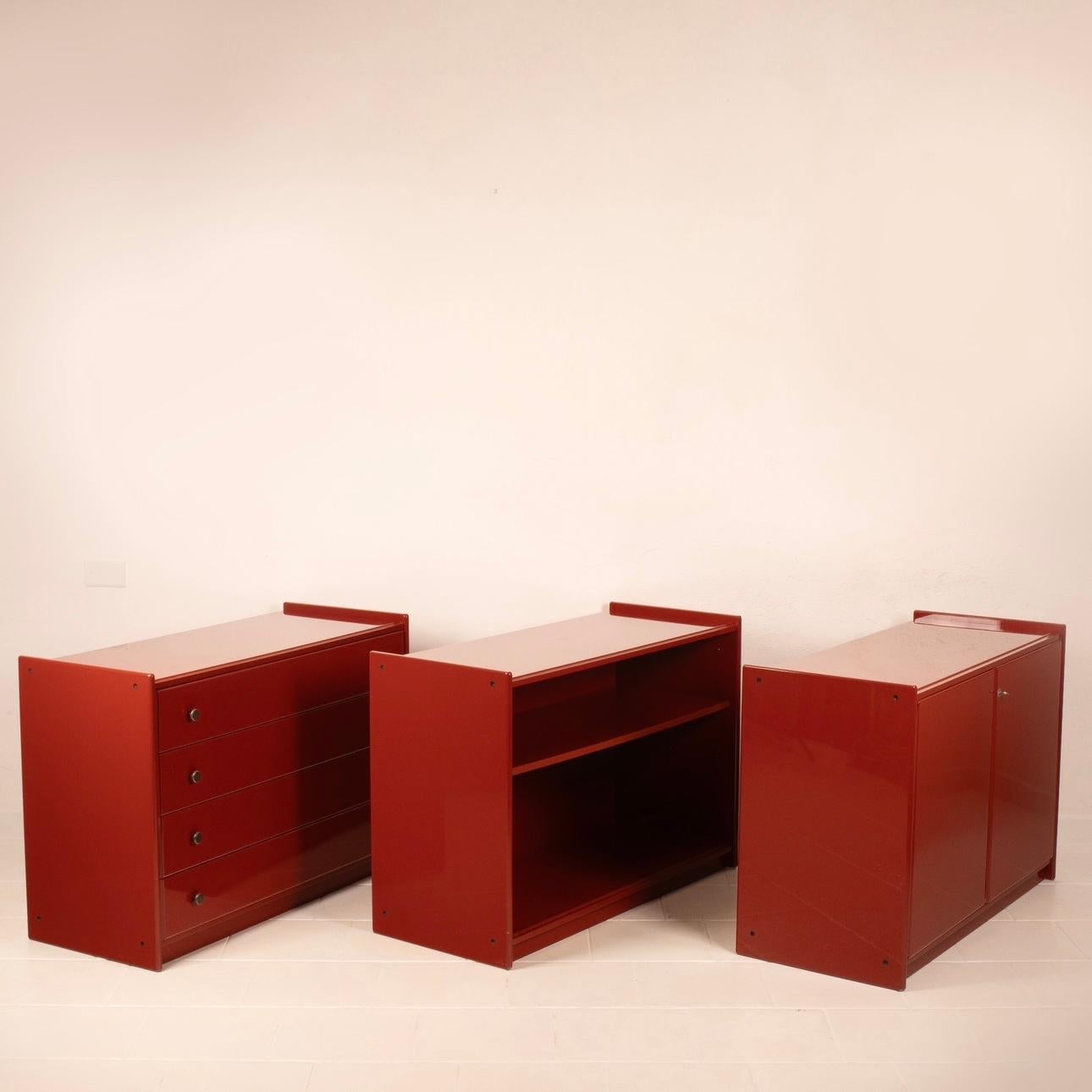 Credenza Modulare in Legno Laccato di Kazuhide Takahama per B&B Italia 8