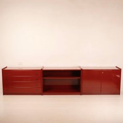 Credenza Modulare in Legno Laccato di Kazuhide Takahama per B&B Italia