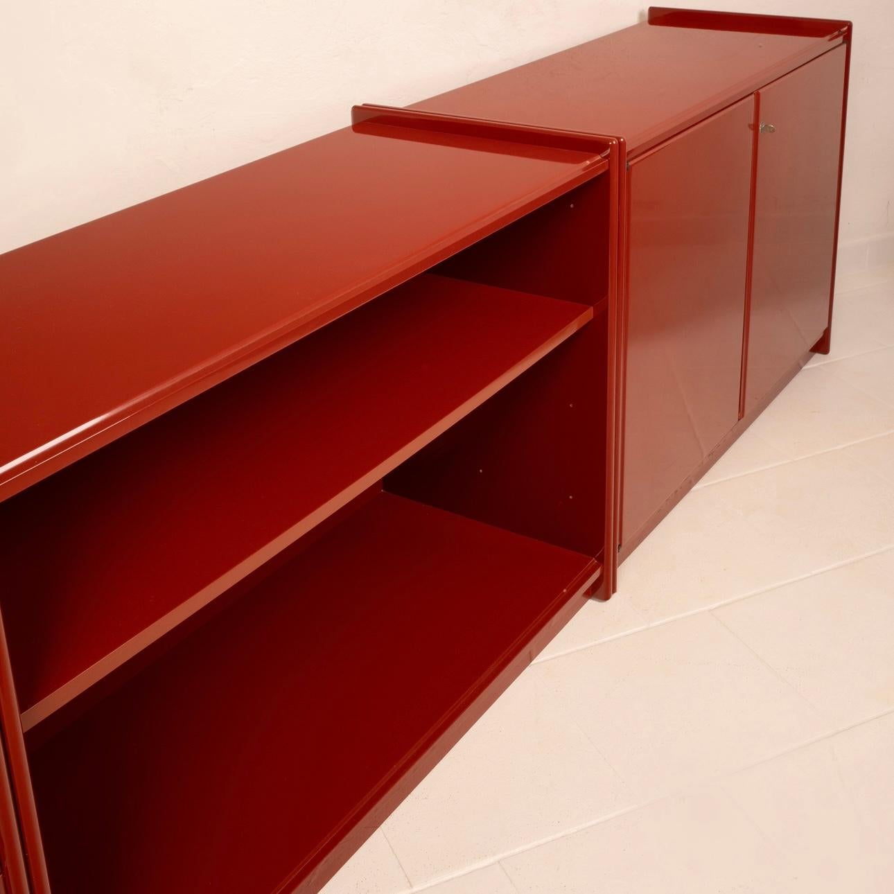 Wood Credenza Modulare in Legno Laccato di Kazuhide Takahama per B&B Italia