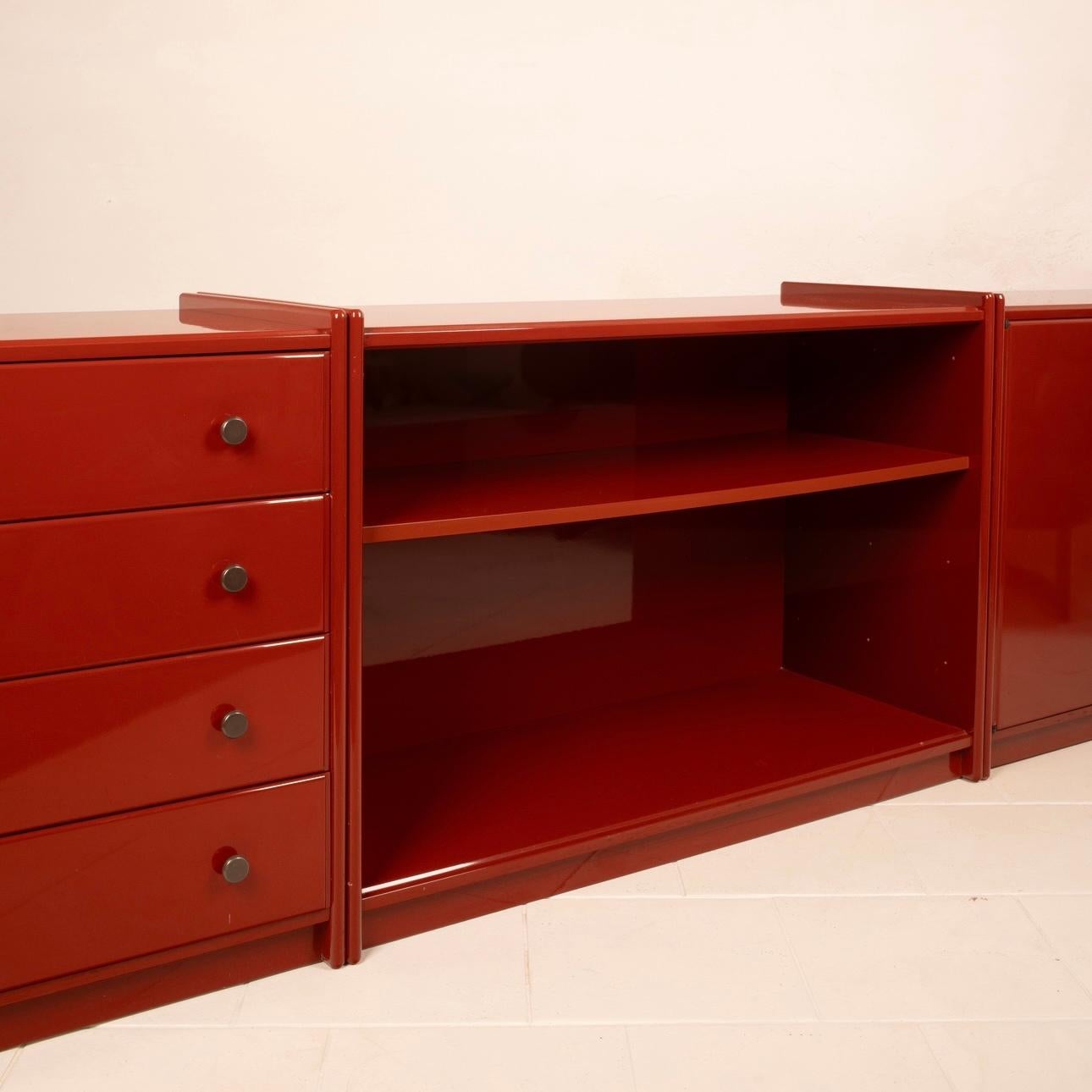 Credenza Modulare in Legno Laccato di Kazuhide Takahama per B&B Italia 2