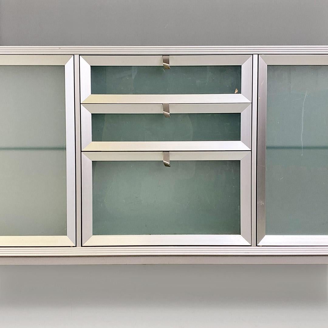 Pandora modernes italienisches Sideboard aus Glas und Metall Antonia Astori für Driade 1990 (Late 20th Century) im Angebot