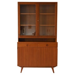 Credenza scandinava in teak anni '60 – Vetrina vintage con ante in vetro