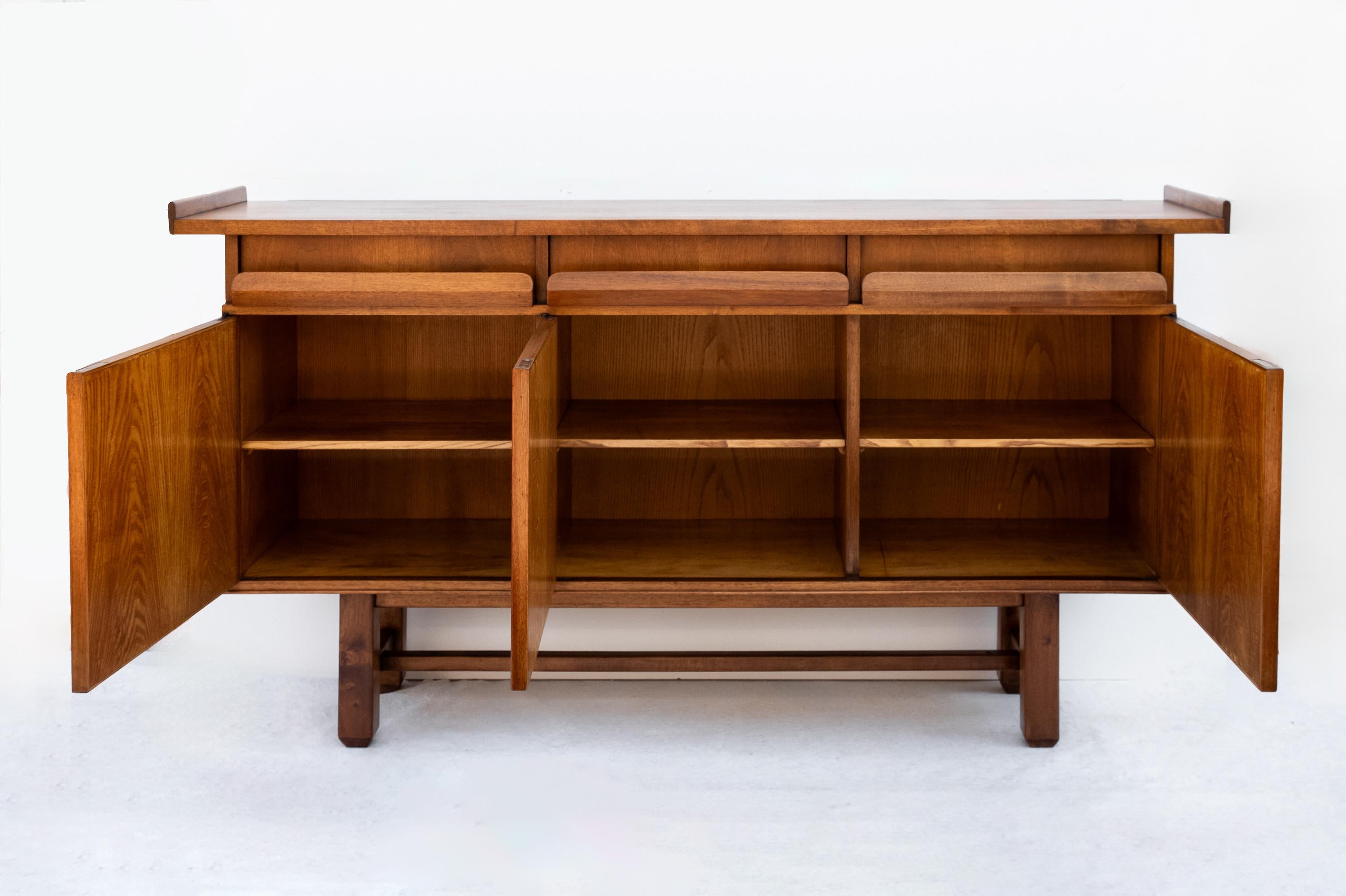 Credenza Scandinava in teak con ante e cassetti, Anni '60 For Sale 10