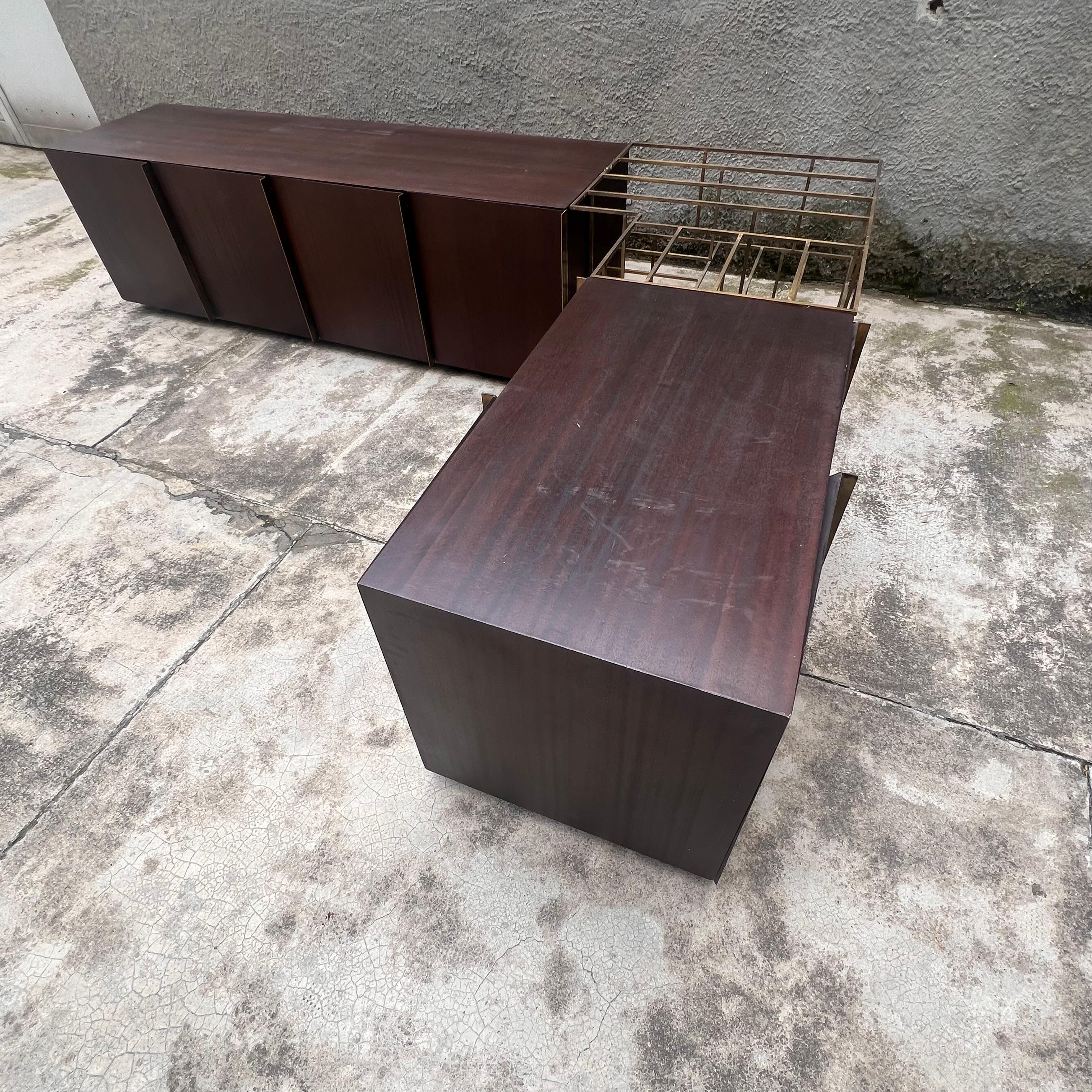 20th Century Sculptural Corner Sideboard mod. Train by Alberto Tonni - Italy - 1980s For Sale