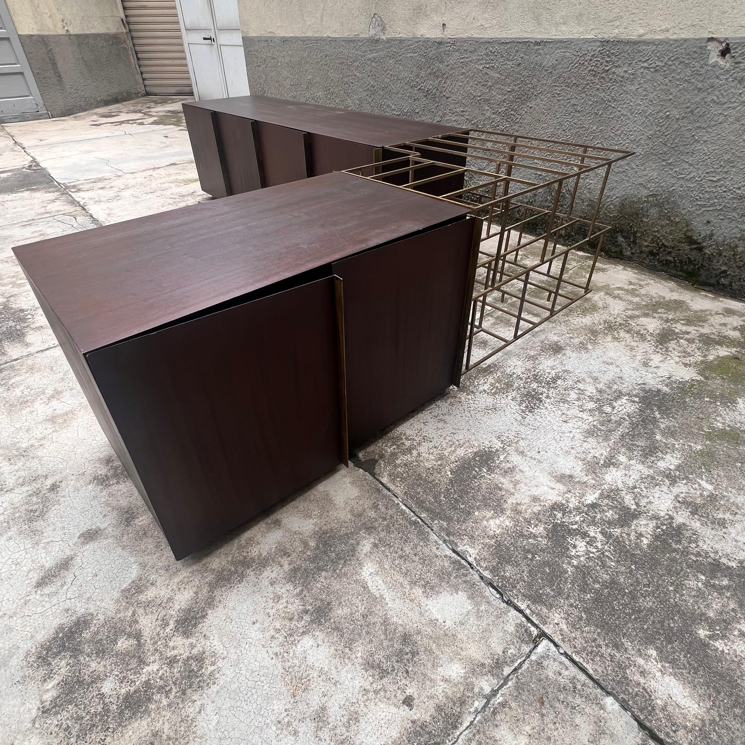 Sculptural Corner Sideboard mod. Train by Alberto Tonni - Italy - 1980s For Sale 1