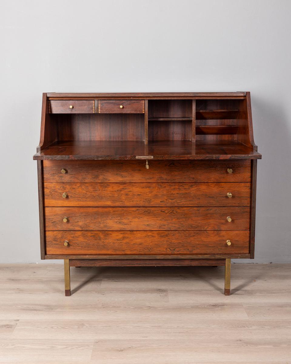 Italian Buffet secret en bois vintage des années 1960, design G.Frattini pour Bernini en vente