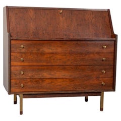 Credenza secretaire vintage anni 60 in legno design G.Frattini per Bernini