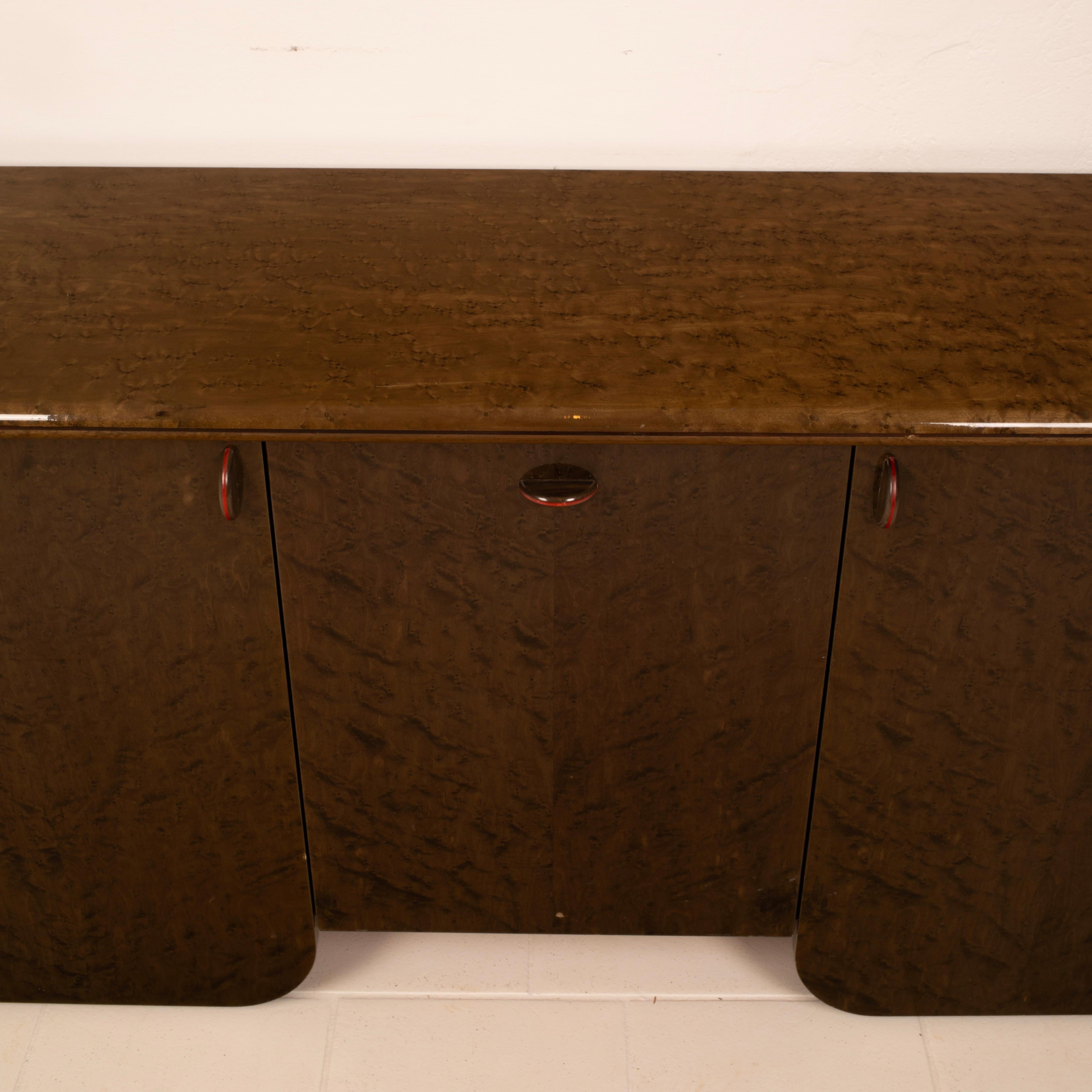 Maple Italian Mid Century Sideboard Seven by Luigi Saccardo, 1970s For Sale
