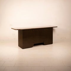 Luigi Saccardo Mid Century Burl Wood Sideboard Gasparello 1970