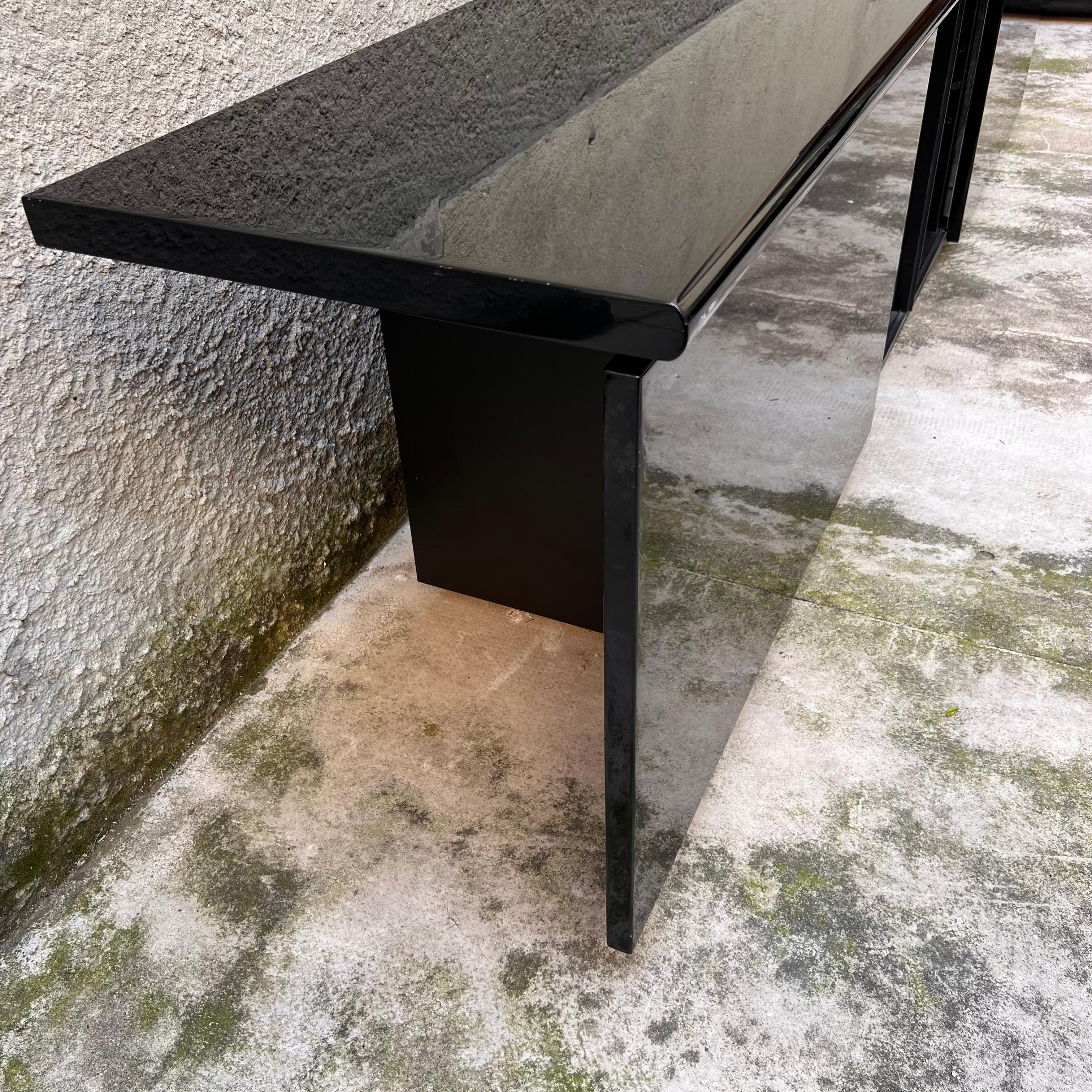 Credenza Sheraton Nera - Di Giotto Stoppino per Acerbis - Italia - Anni '80 in vendita 3
