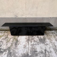 Black Sheraton Sideboard - By Giotto Stoppino for Acerbis - Italy - 1980s