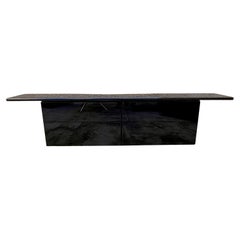 Schwarzes Sheraton-Sideboard - von Giotto Stoppino für Acerbis - Italien - 1980er