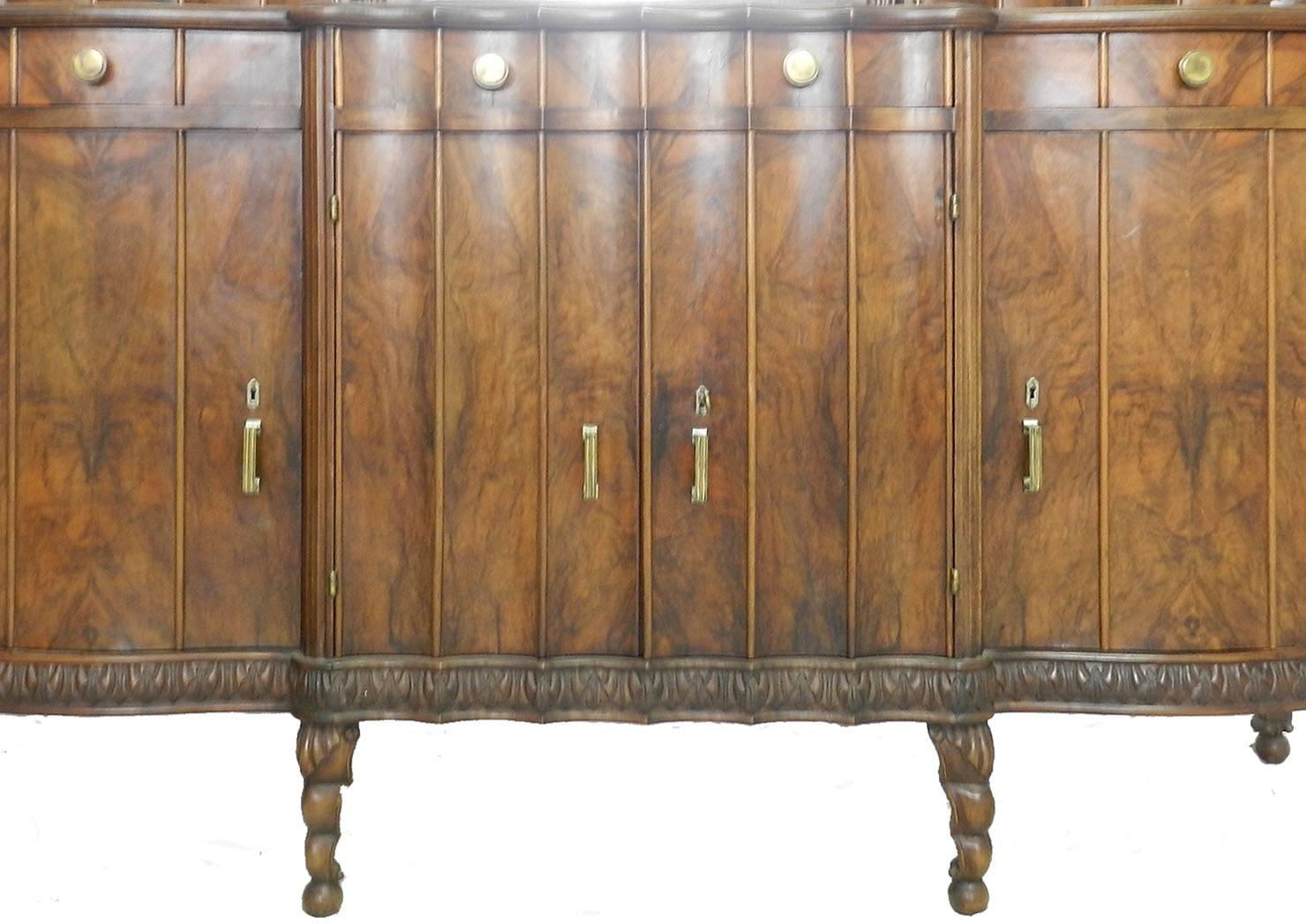 20th Century Credenza Sideboard Art Nouveau Art Deco Buffet Rare Find Hollywood Italian  For Sale