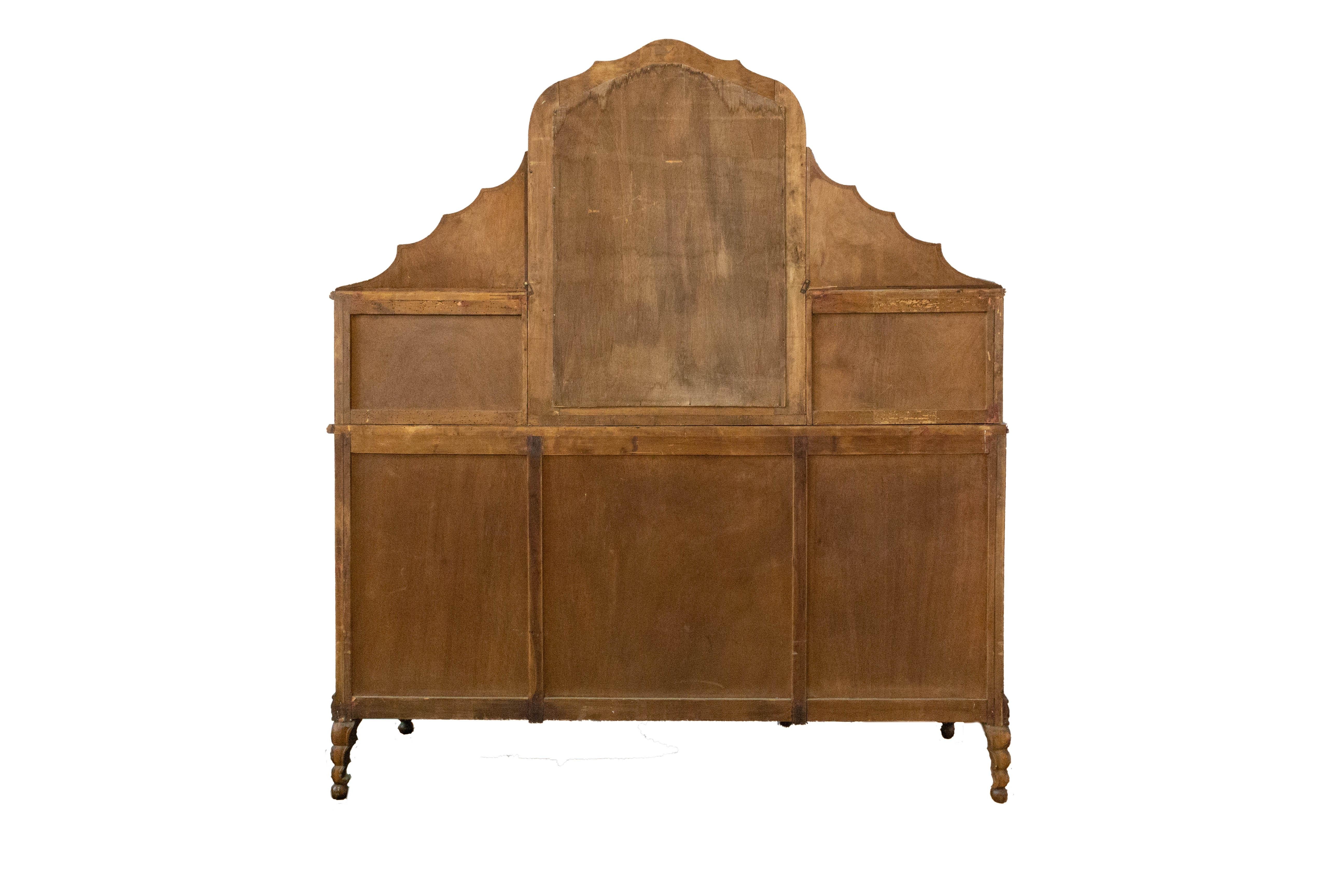 Credenza Sideboard Art Nouveau Art Deco Buffet Rare Find Hollywood Italian In Good Condition In Labrit, Landes