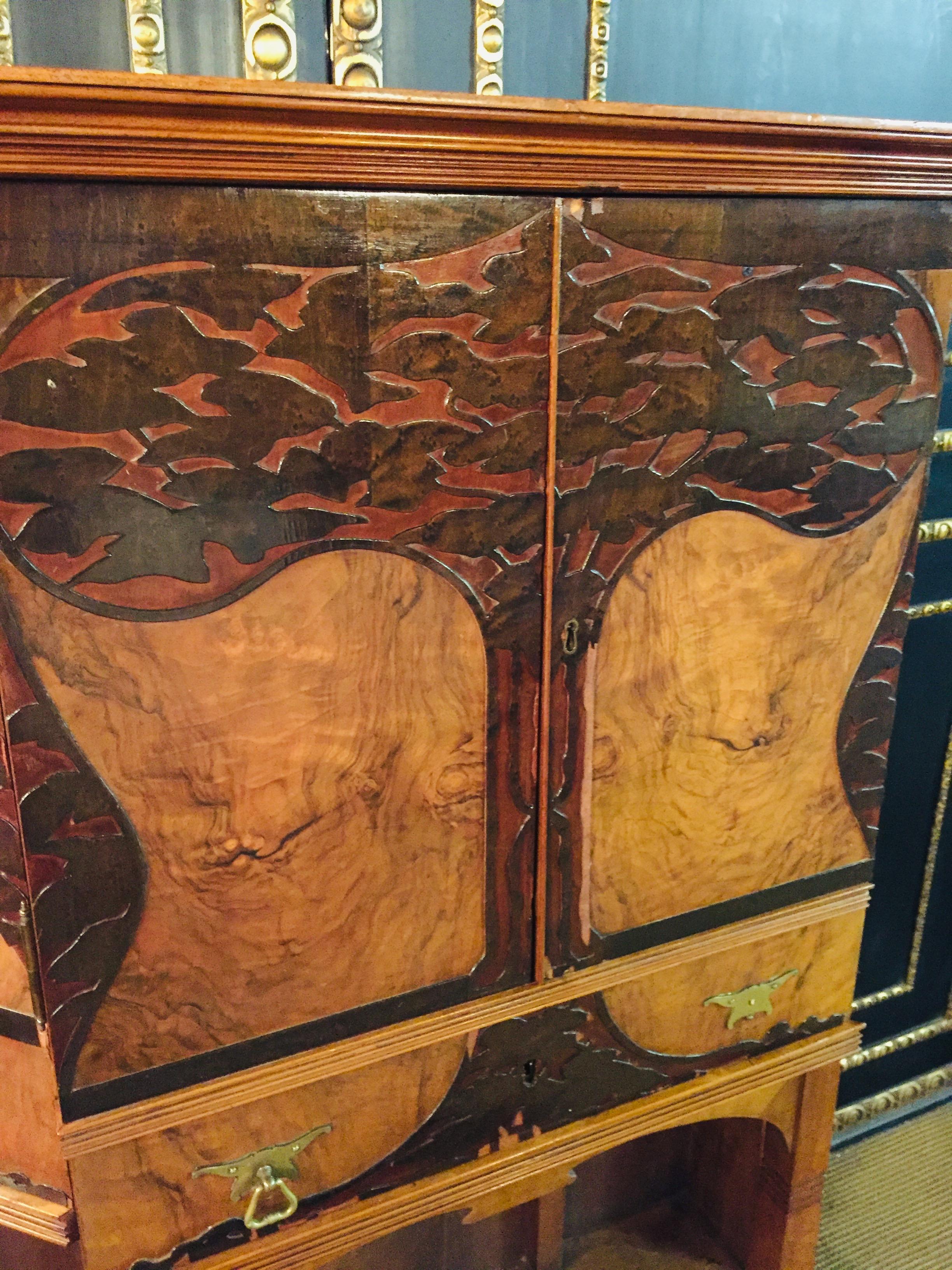 19th Century Credenza Sideboard Art Nouveau Art Deco Buffet Rare to Find France For Sale