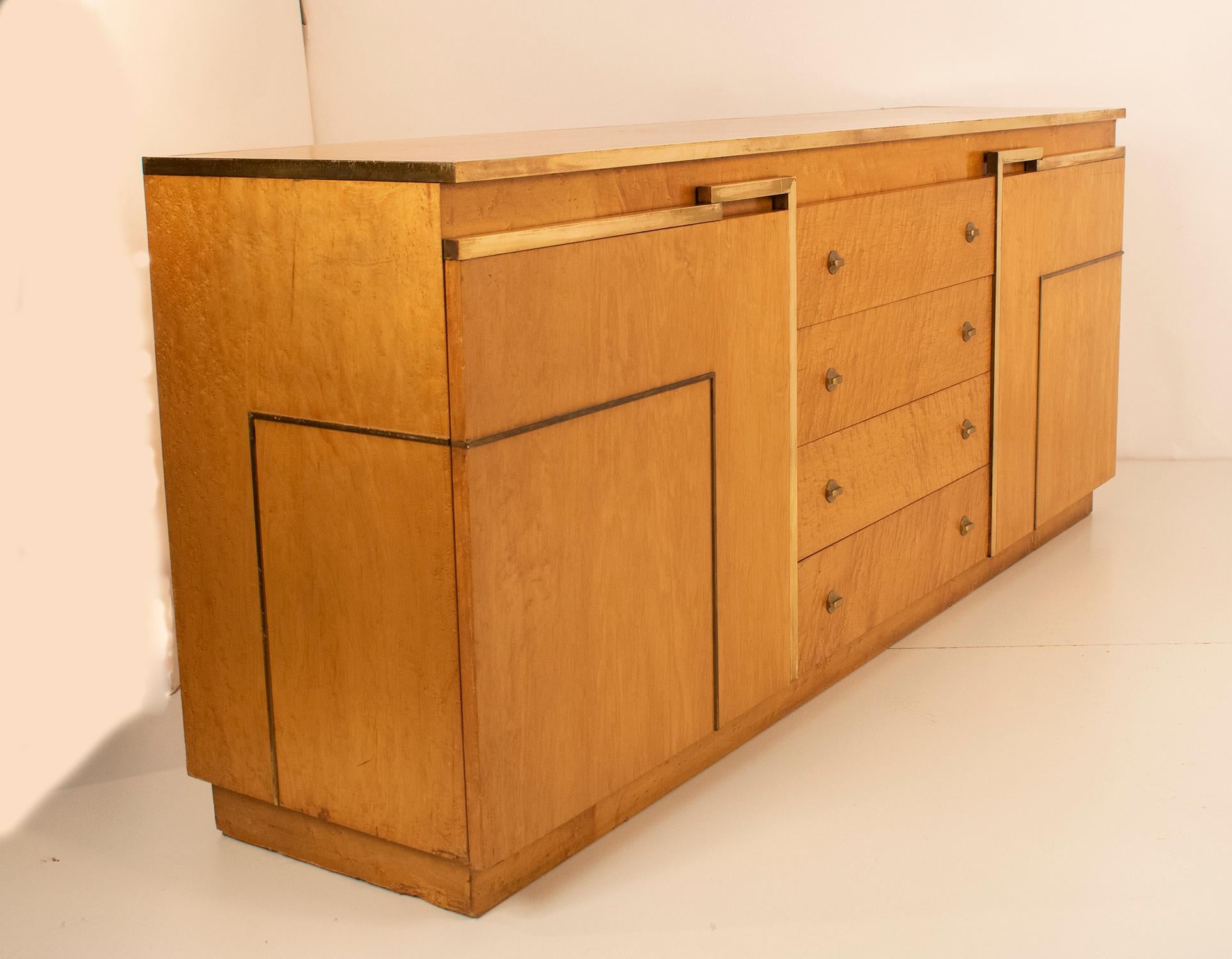 Hollywood Regency Credenza/ Sideboard by Jean Claude Mahey