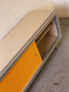 Credenza / Sideboard from Grey Anodised Aluminium Extrusions, Formica & Birch