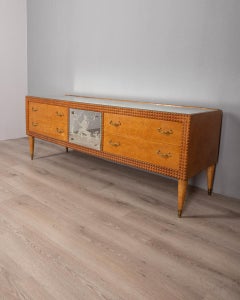 Credenza sideboard vintage anni 50 in legno design Permanente mobili Cantù