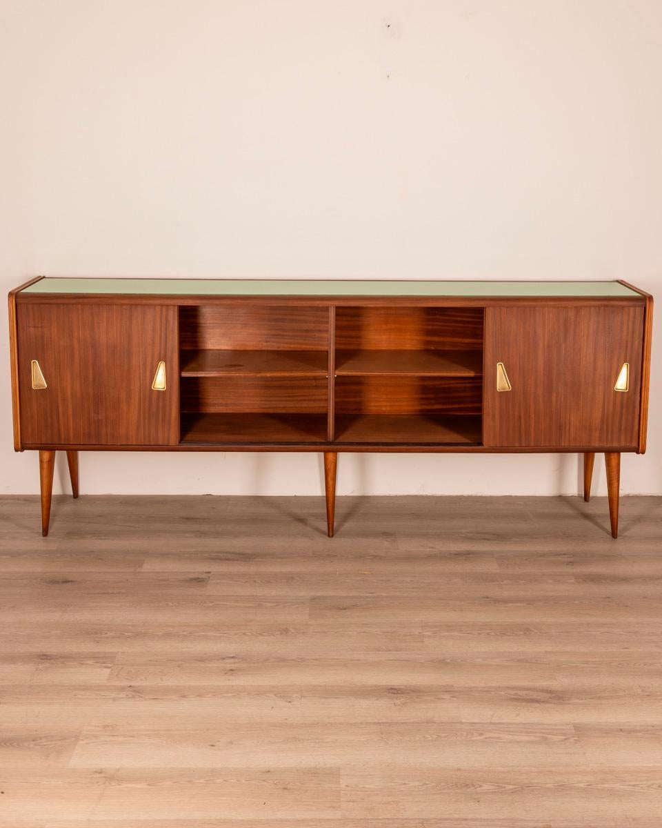 Credenza sideboard vintage anni 60 design La permanente mobili Cantu' In Good Condition In None, IT