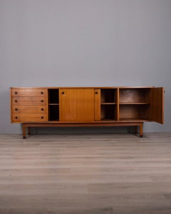 Buffet vintage en bois de teck, design italien des années 60