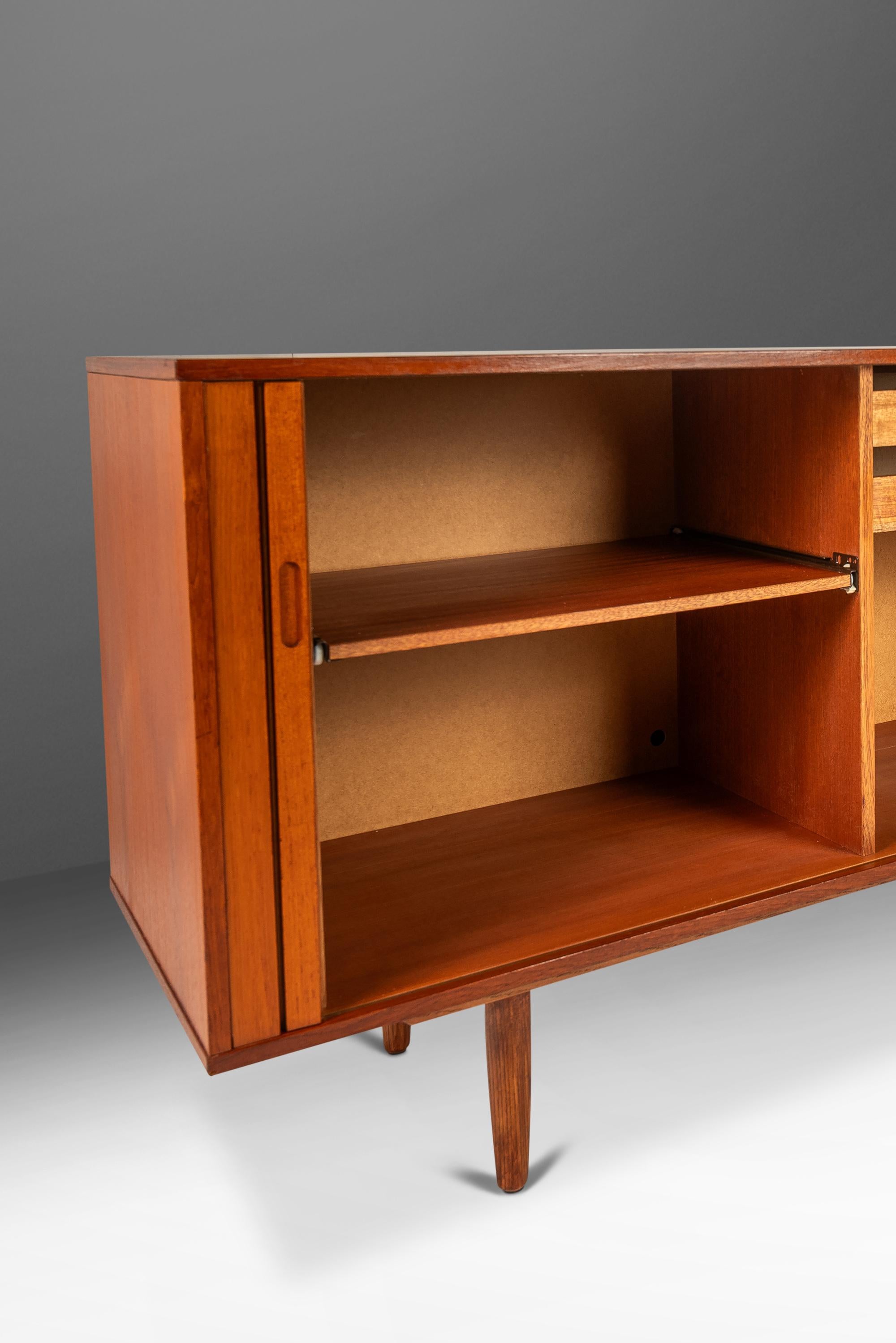 Credenza / Sideboard w/ Tambour Doors Attributed to Arne Vodder, Denmark,  1960s For Sale 3