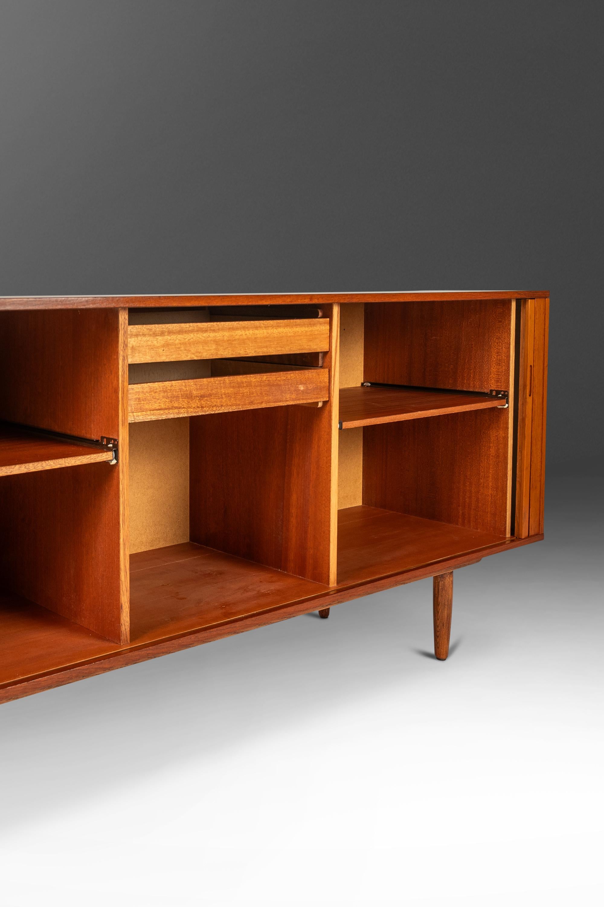Credenza / Sideboard w/ Tambour Doors Attributed to Arne Vodder, Denmark,  1960s For Sale 5
