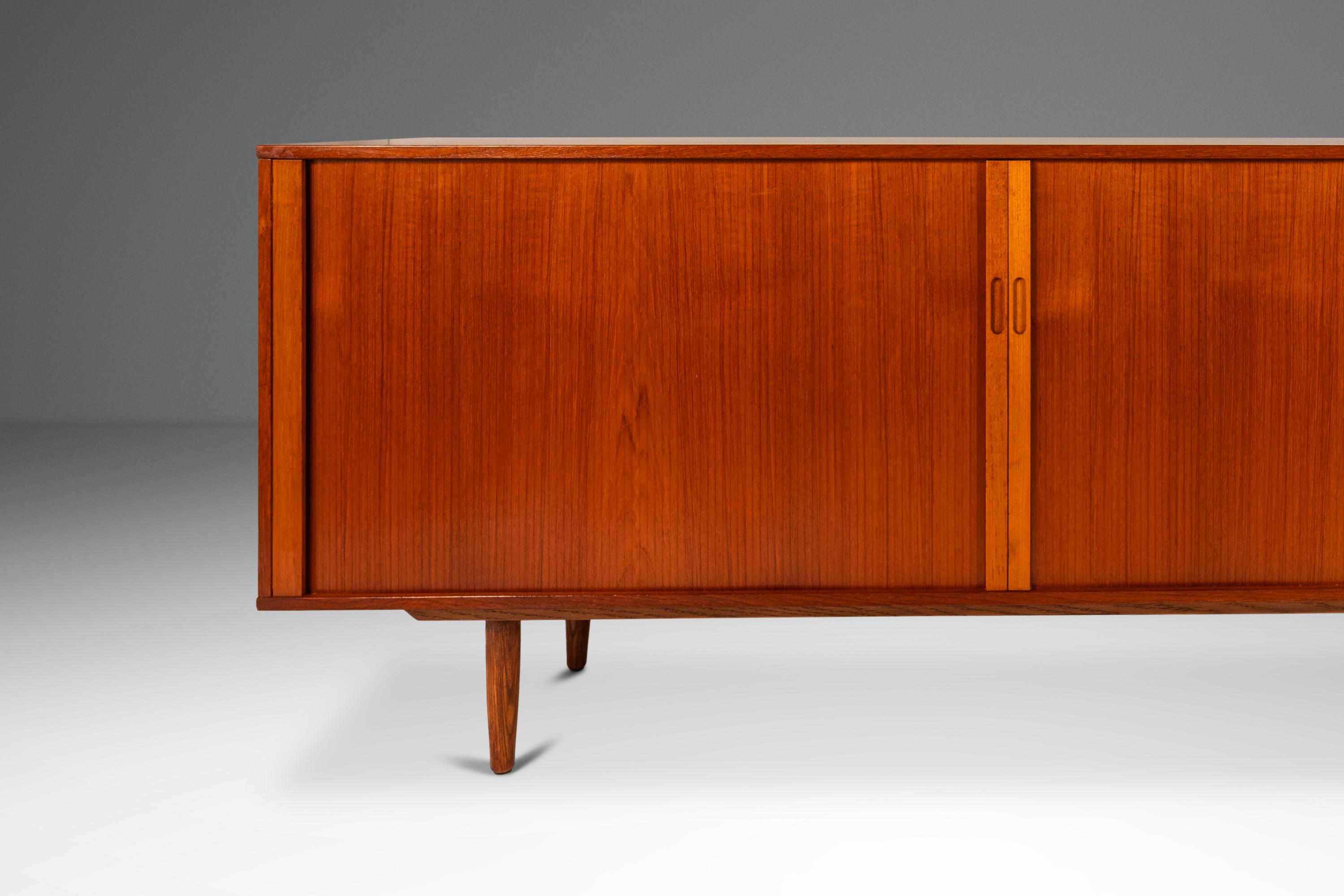 Credenza / Sideboard w/ Tambour Doors Attributed to Arne Vodder, Denmark,  1960s For Sale 2