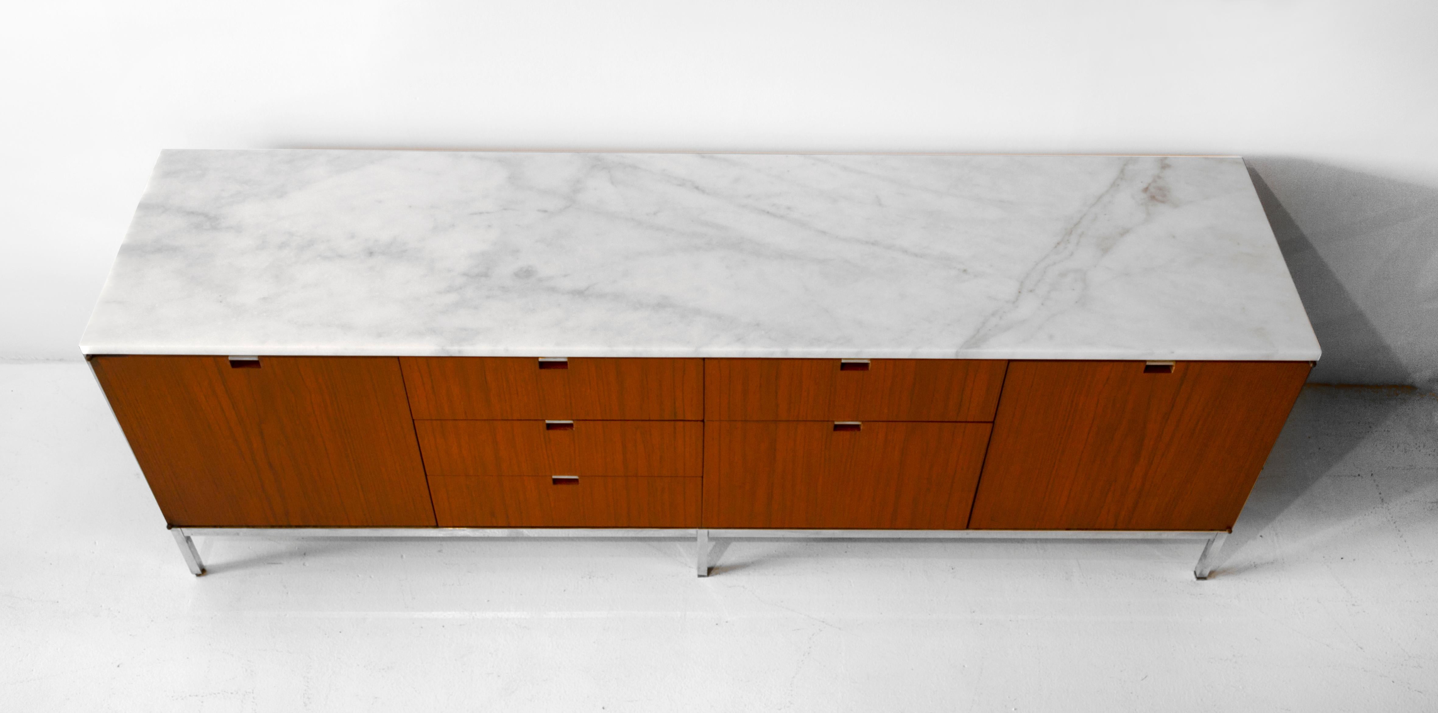 American Credenza, Teak and Marble by Florence Knoll