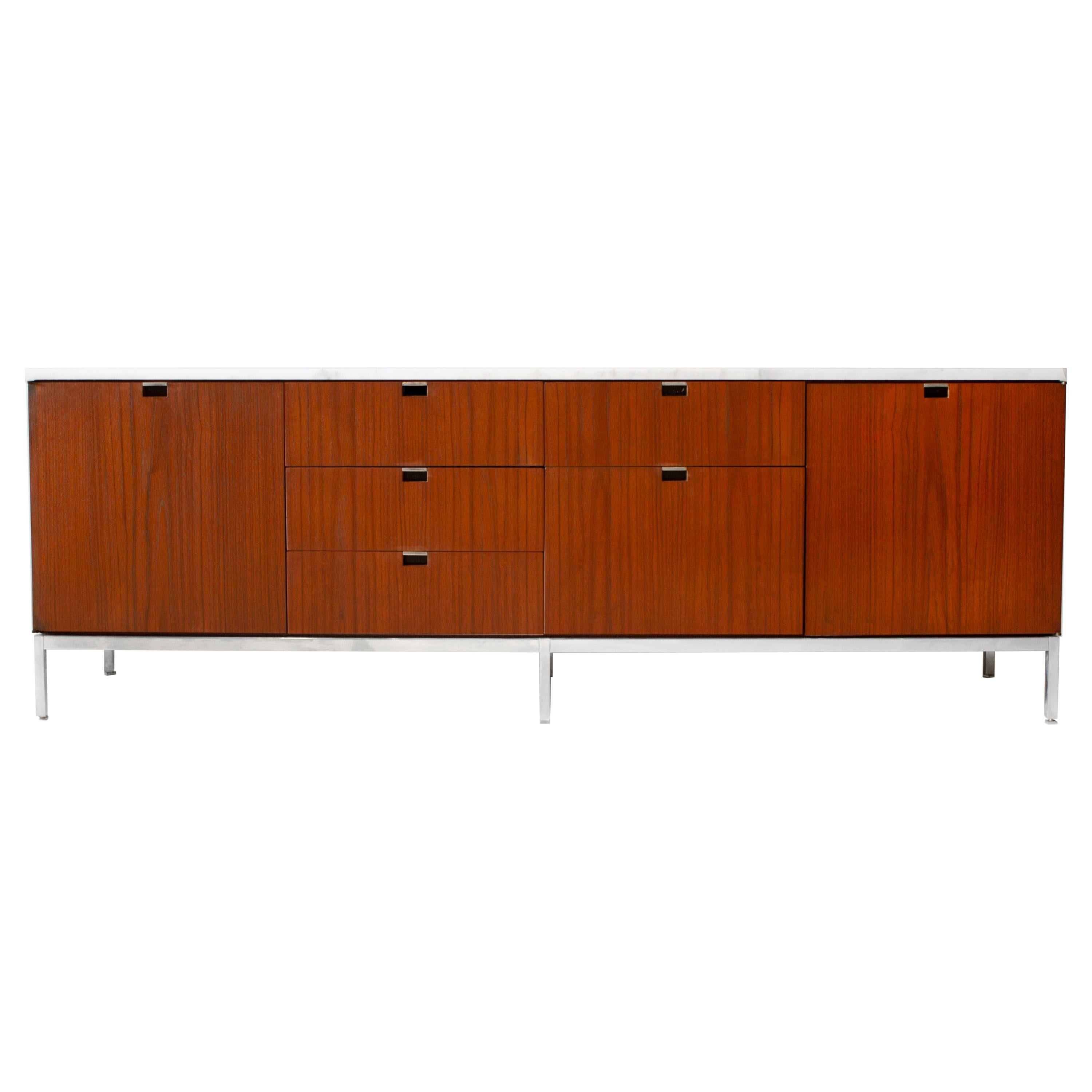 Credenza, Teak and Marble by Florence Knoll